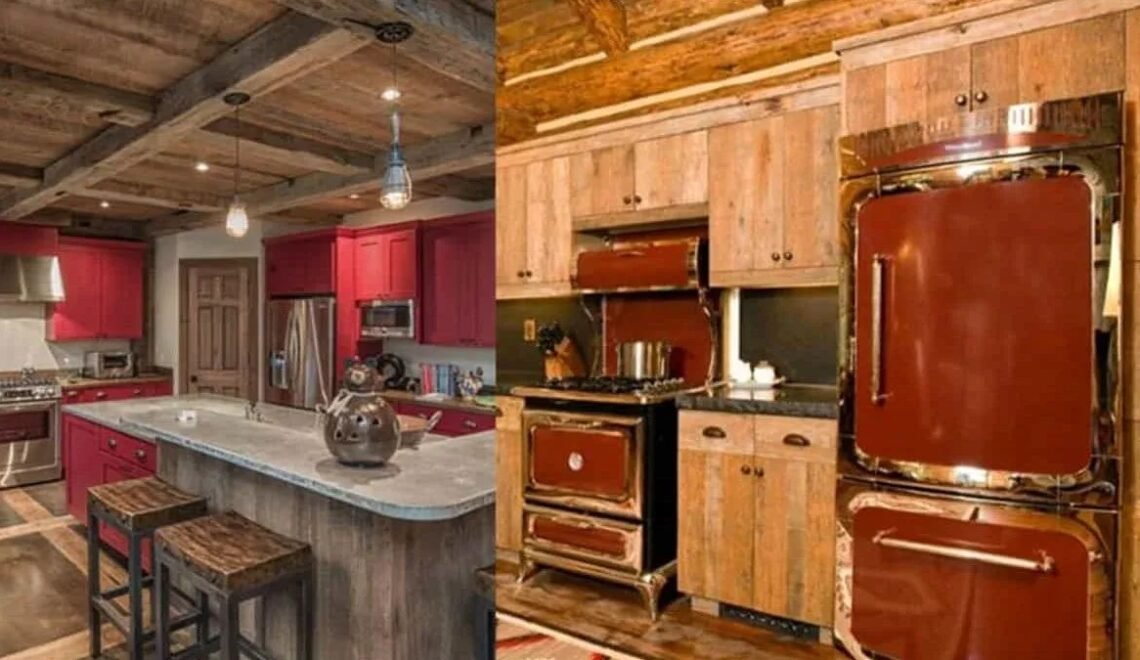 5 Stunning Rustic Red Country Kitchens to Inspire You