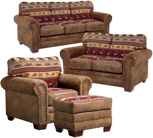 American Furniture Classics 4-Piece Sierra Lodge Sleeper Sofa 001