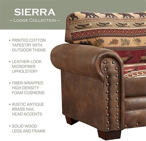 American Furniture Classics 4-Piece Sierra Lodge Sleeper Sofa 002