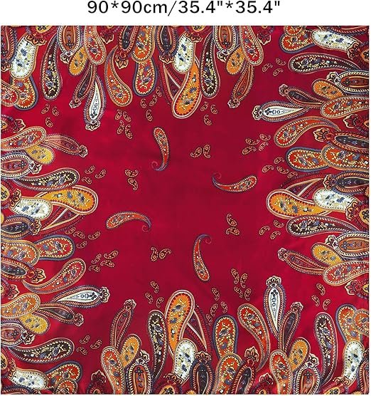 GERINLY Women Wild Rag 35 Inch, Silk Feel Western Scarves, Fashion Cowgirl Neckerchief 001