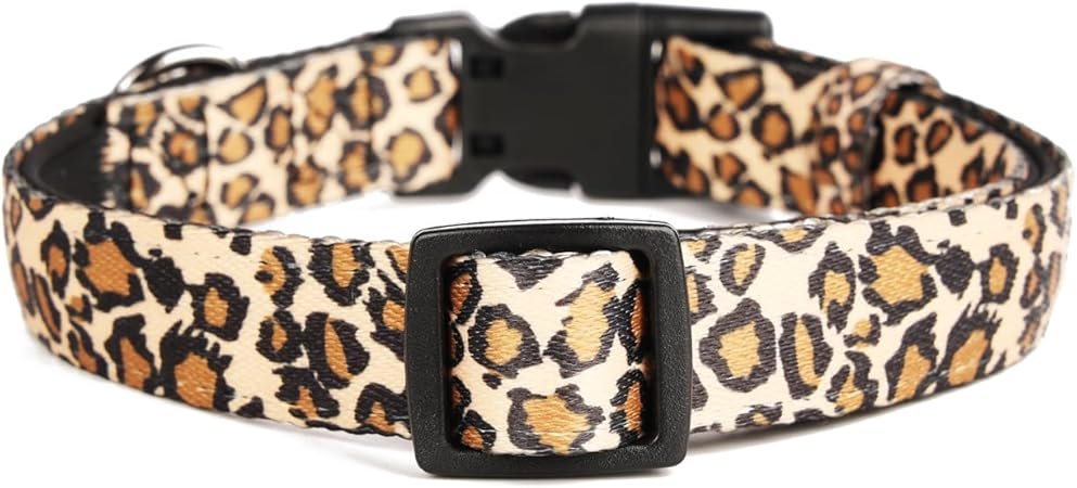 Leopard Pattern Dog Collar(M, Leopard) 001