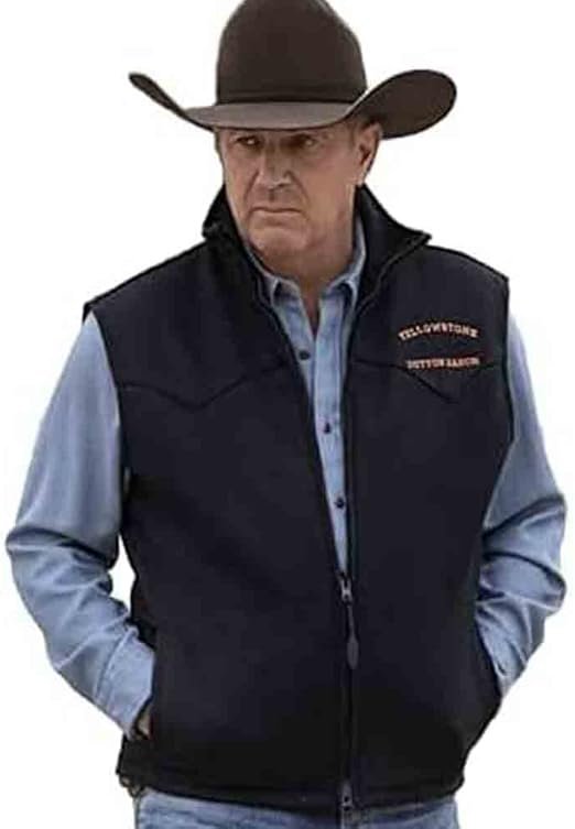 Men's TV Series John Dutton Kevin Costner Black Cotton Vest - Men's Cotton Vest
