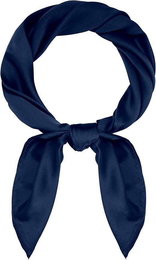Satin Scarf Square Scarf Neck Hair Scarf Handkerchief Bandanas for Women Men Girls Boys Costume Accessory 27.5 inch