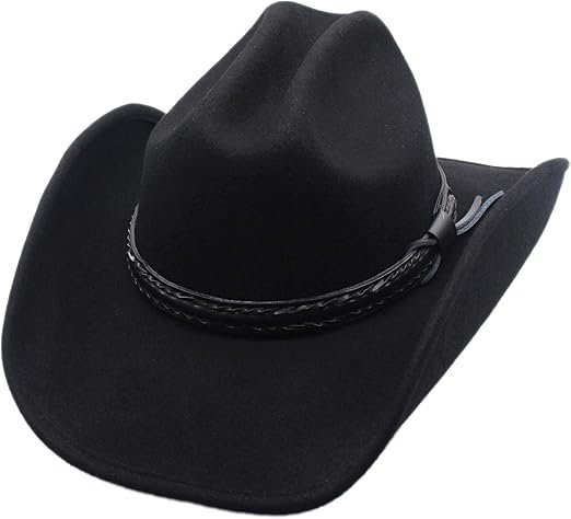 Shapeable Cattleman Cowboy Western Wool Hat, Silver Canyon, Black