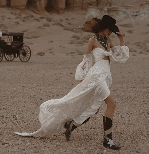 Styling Tips for Brides in Cowgirl Boots