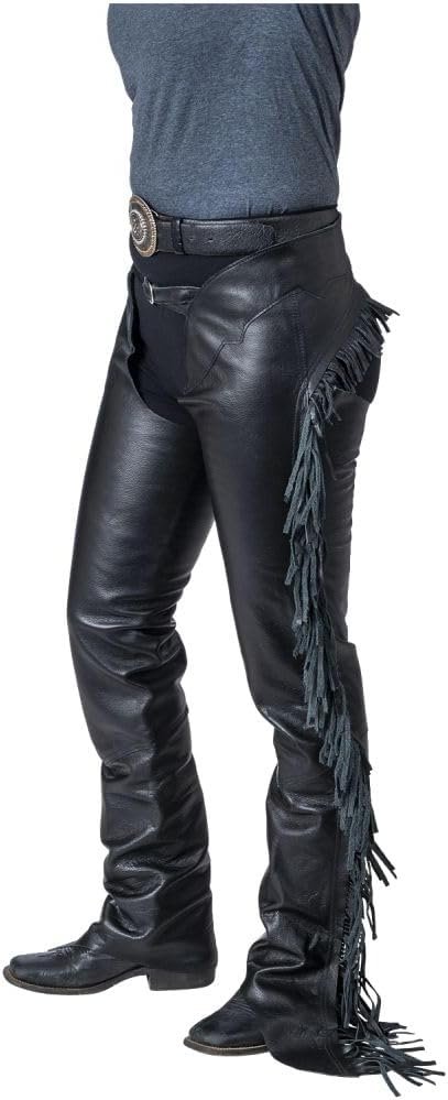 Tough 1 Smooth Leather Chap with Fringe